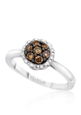 Chocolate Diamond® and Vanilla Diamond® Ring in 14k Vanilla Gold®