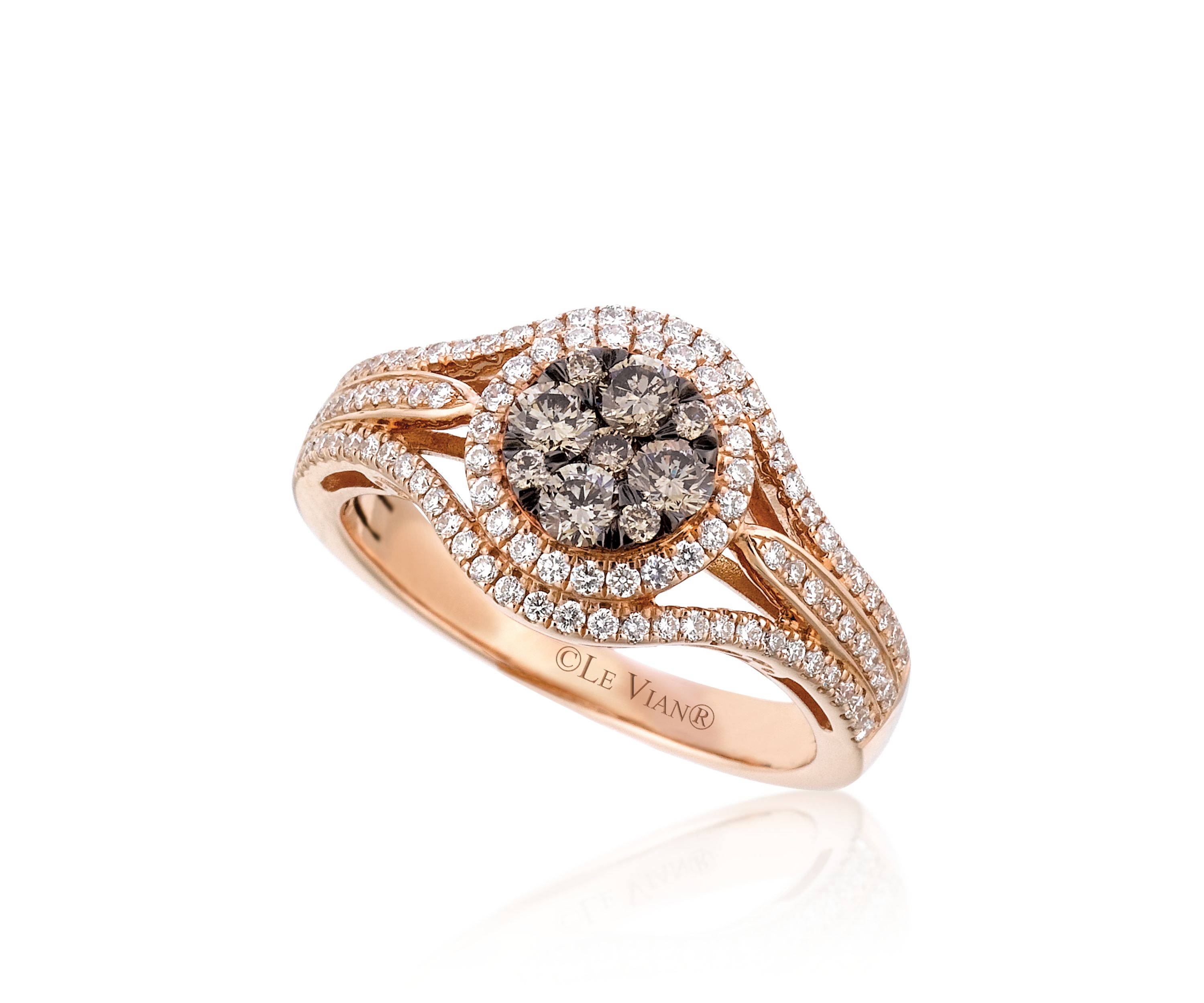Chocolate Diamond Cluster Ring