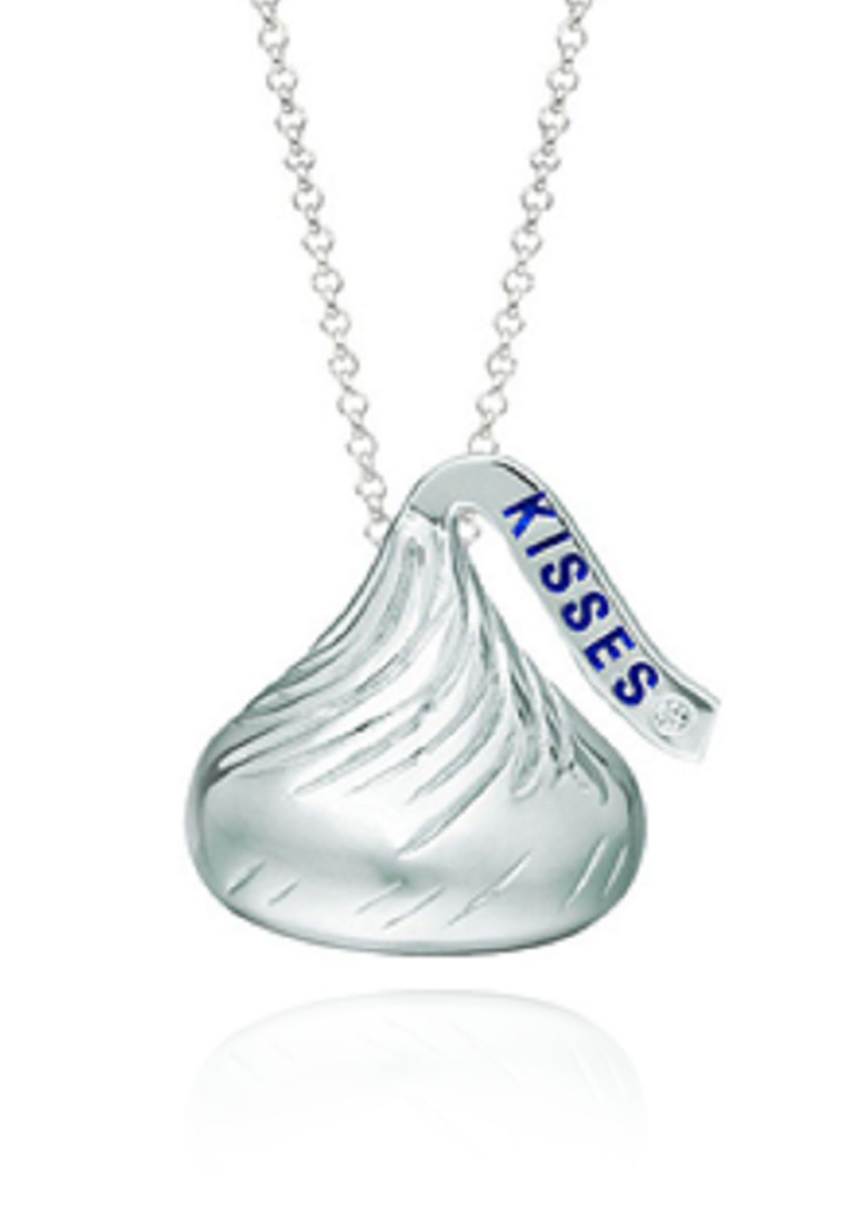 Diamond Hersheys Kiss Pendant in Sterling Silver