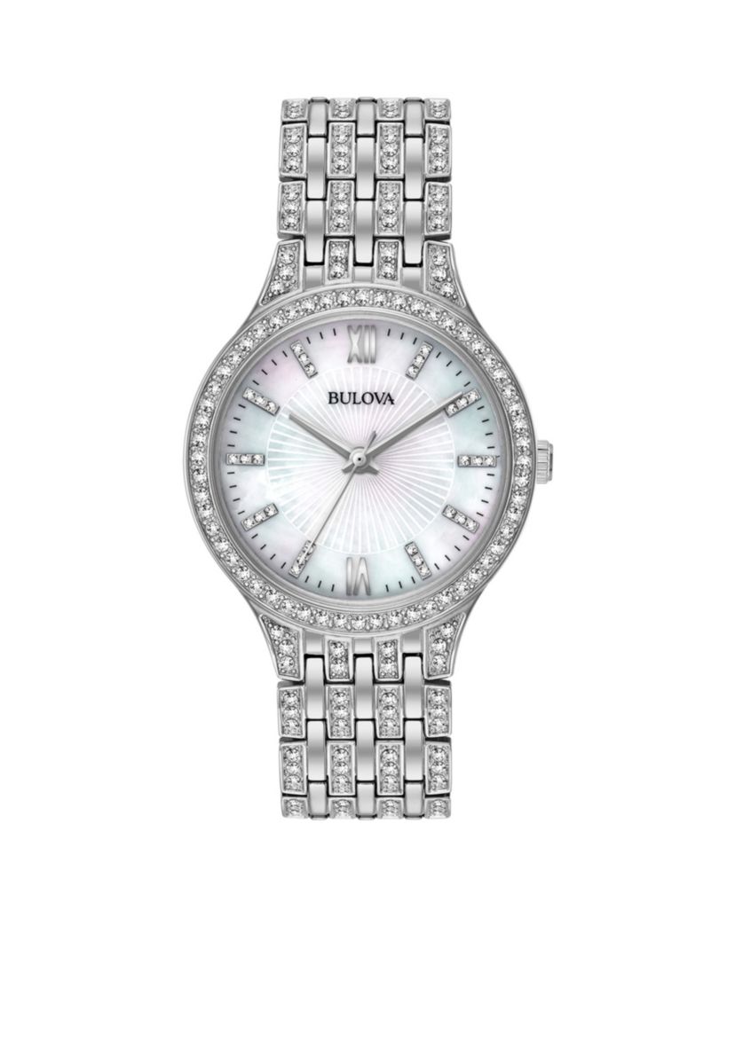 Womens Silver-Tone Slim Watch