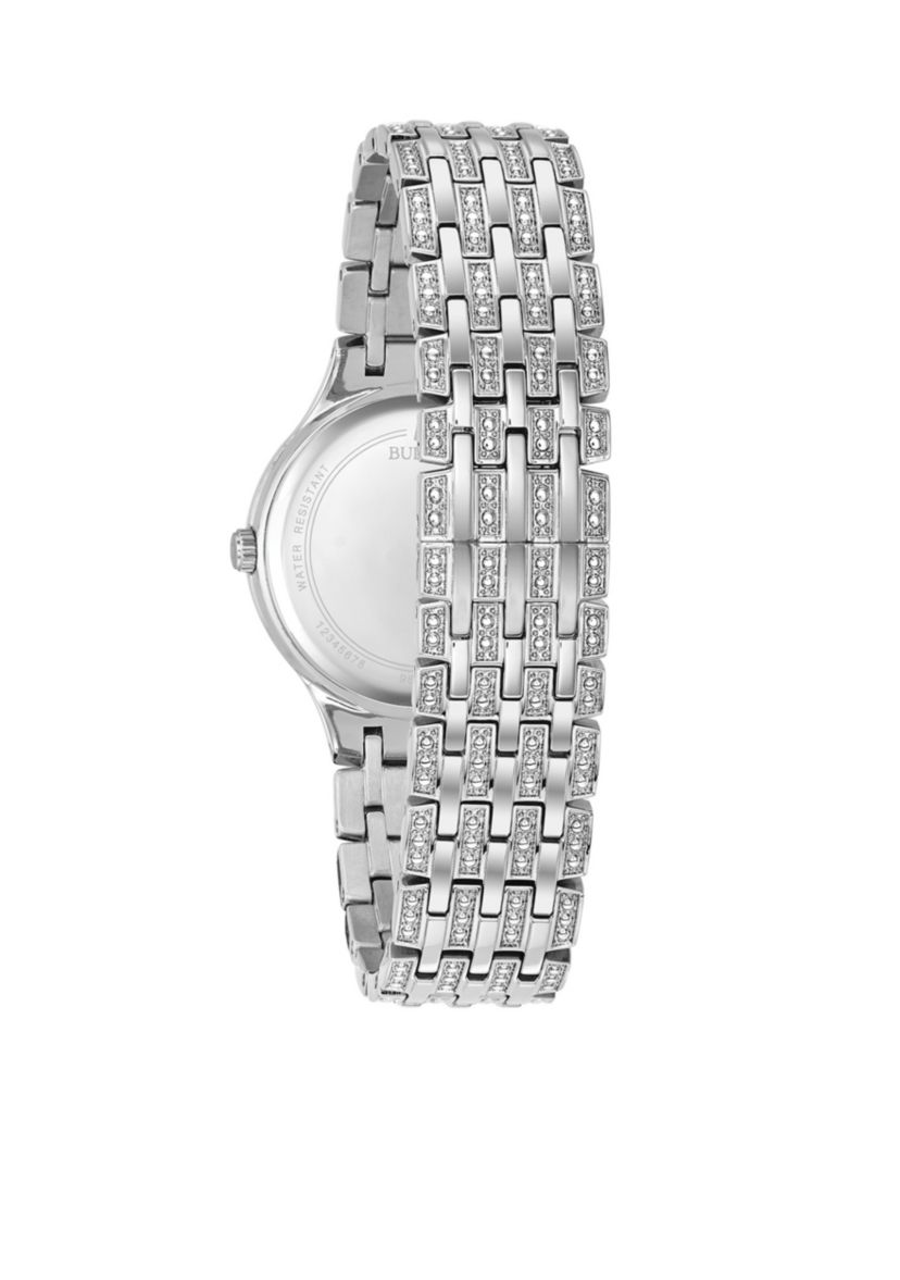 Womens Silver-Tone Slim Watch