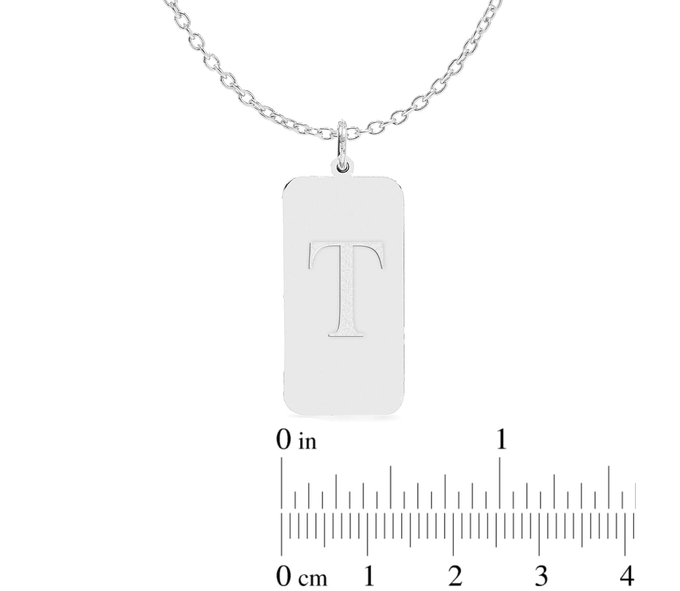 Initial Engraved Pendant Necklace