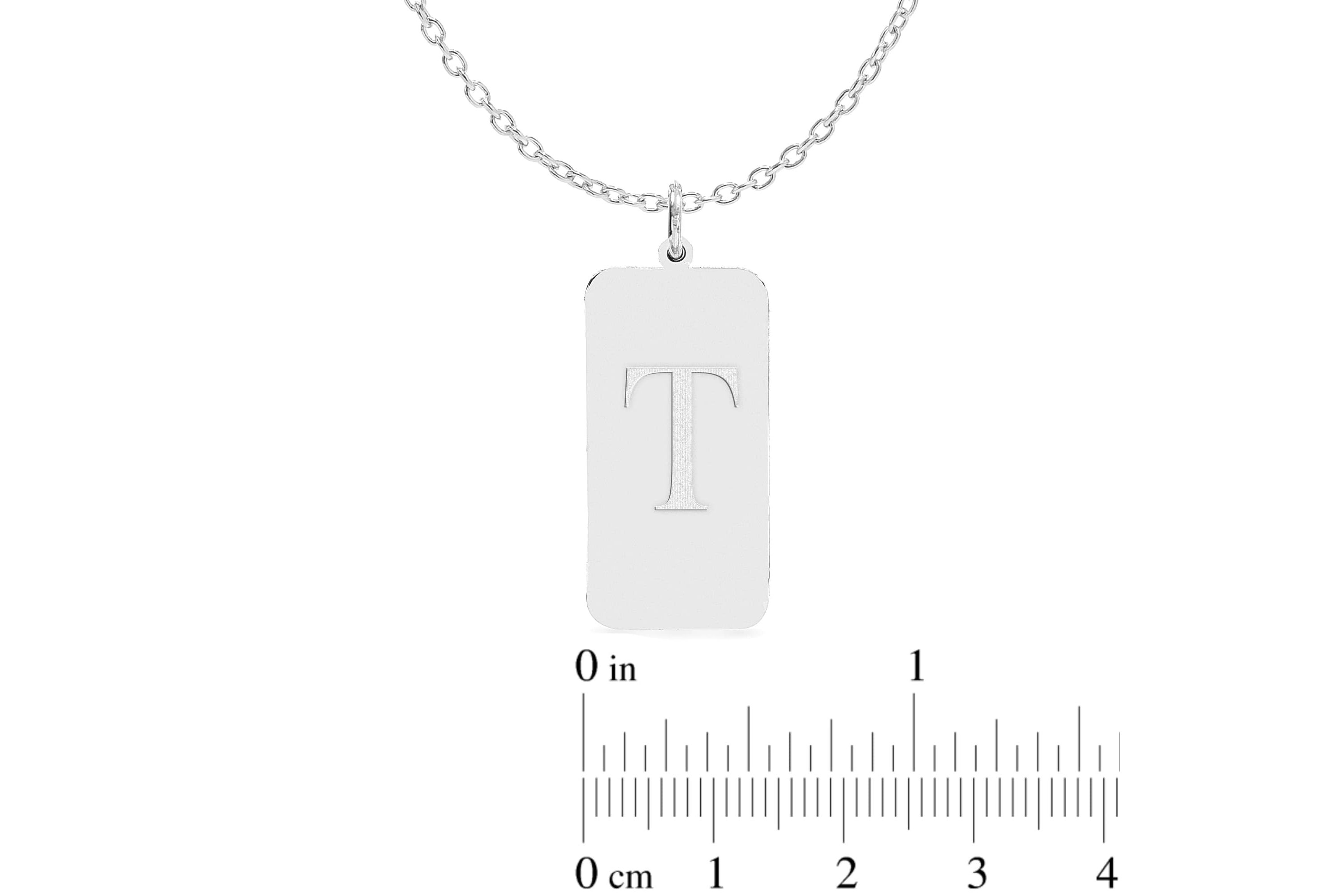 Initial Engraved Pendant Necklace