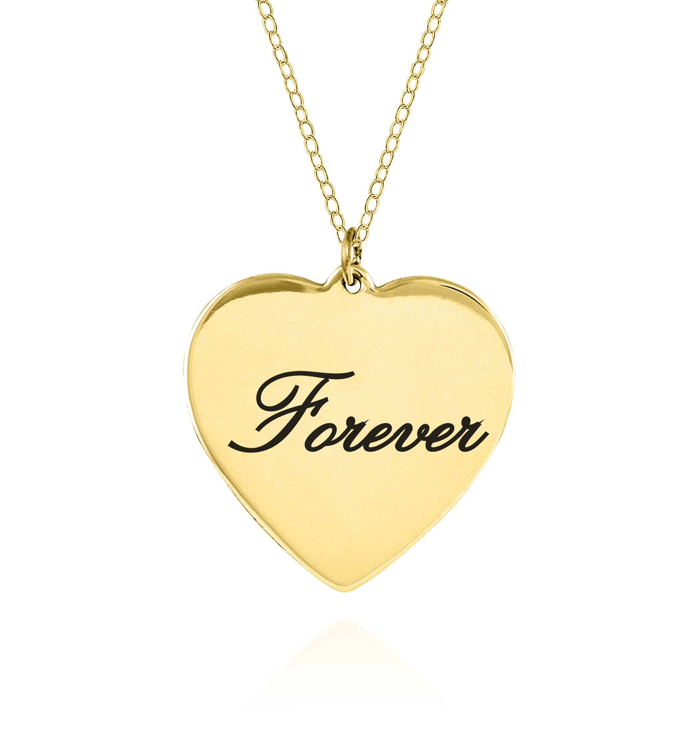 10k Yellow Gold Forever Heart Pendant