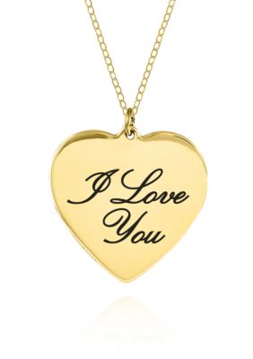 Belk & Co 10k Yellow Gold I Love You Heart Pendant