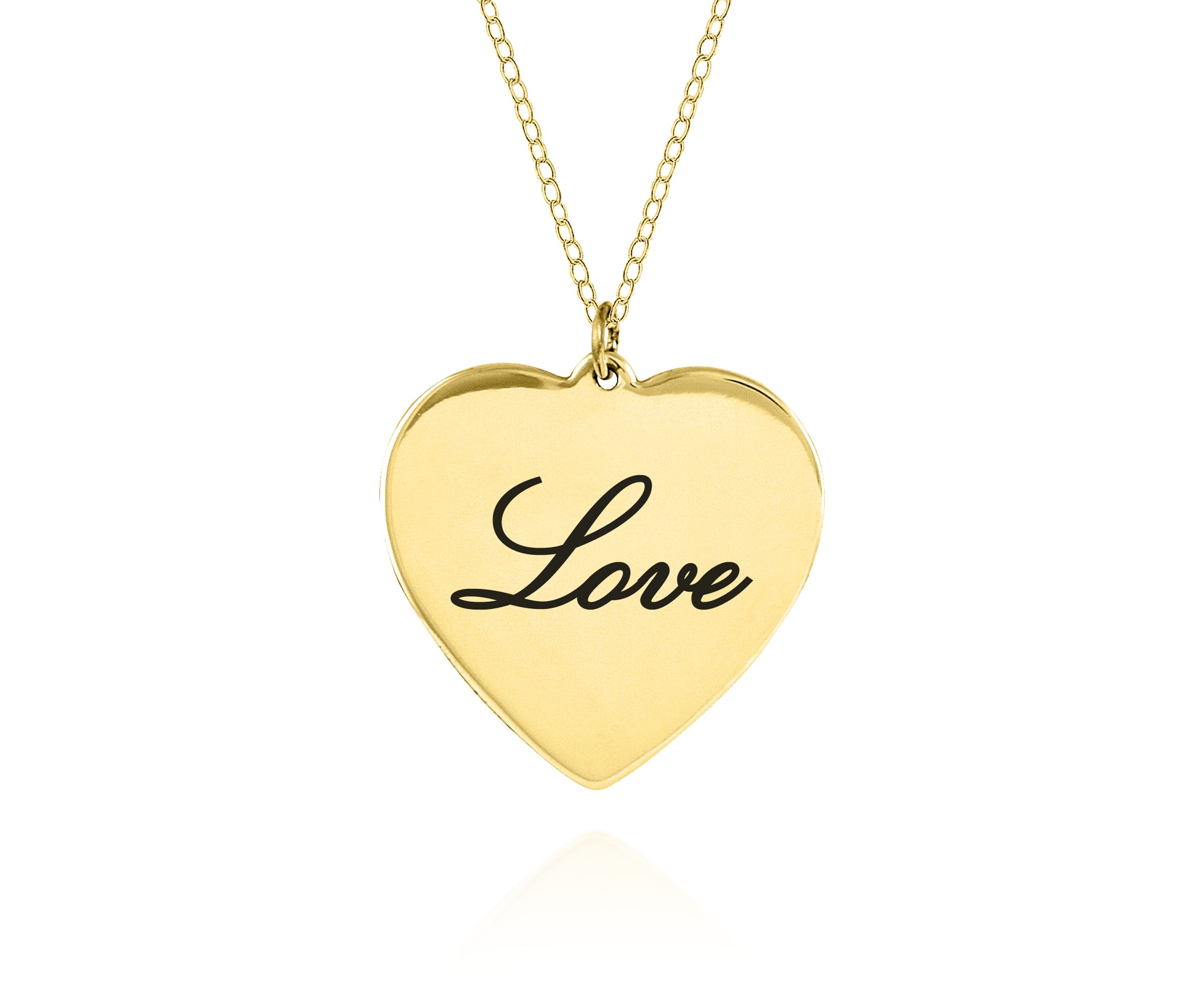 10k Yellow Gold Love Heart Pendant