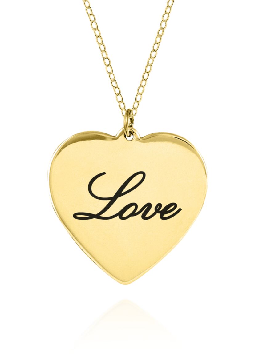 10k Yellow Gold Love Heart Pendant