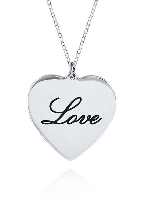 Belk & Co. Sterling Silver Love Heart Pendant