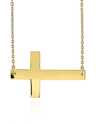Belk & Co. 14k Yellow Gold Sideways Cross Necklace