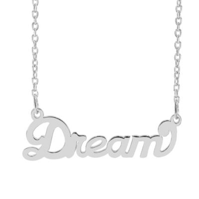 Belk & Co "Dream" Name Necklace, Silver