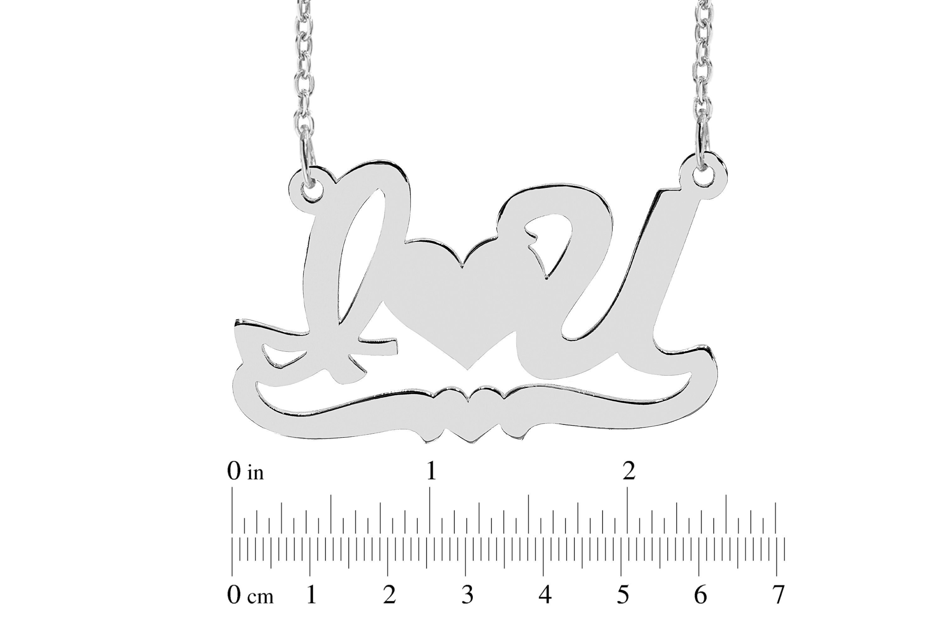 "I-heart-U" Name Necklace