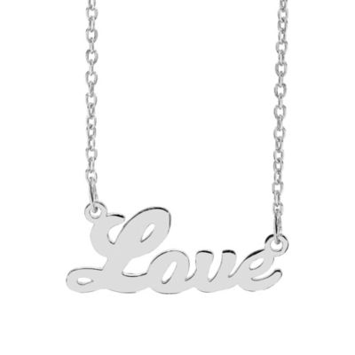 Belk & Co "Love" Name Necklace, Silver