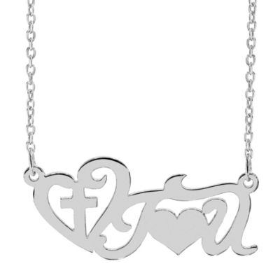 Belk & Co "I-heart-U" Name Necklace