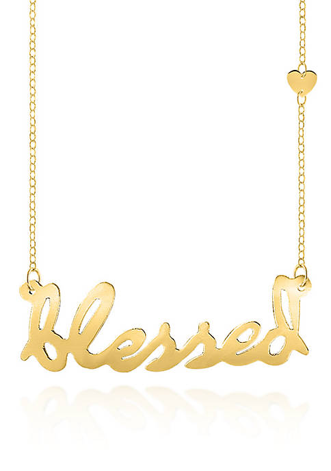 Belk & Co. 10k Yellow Gold Blessed Necklace