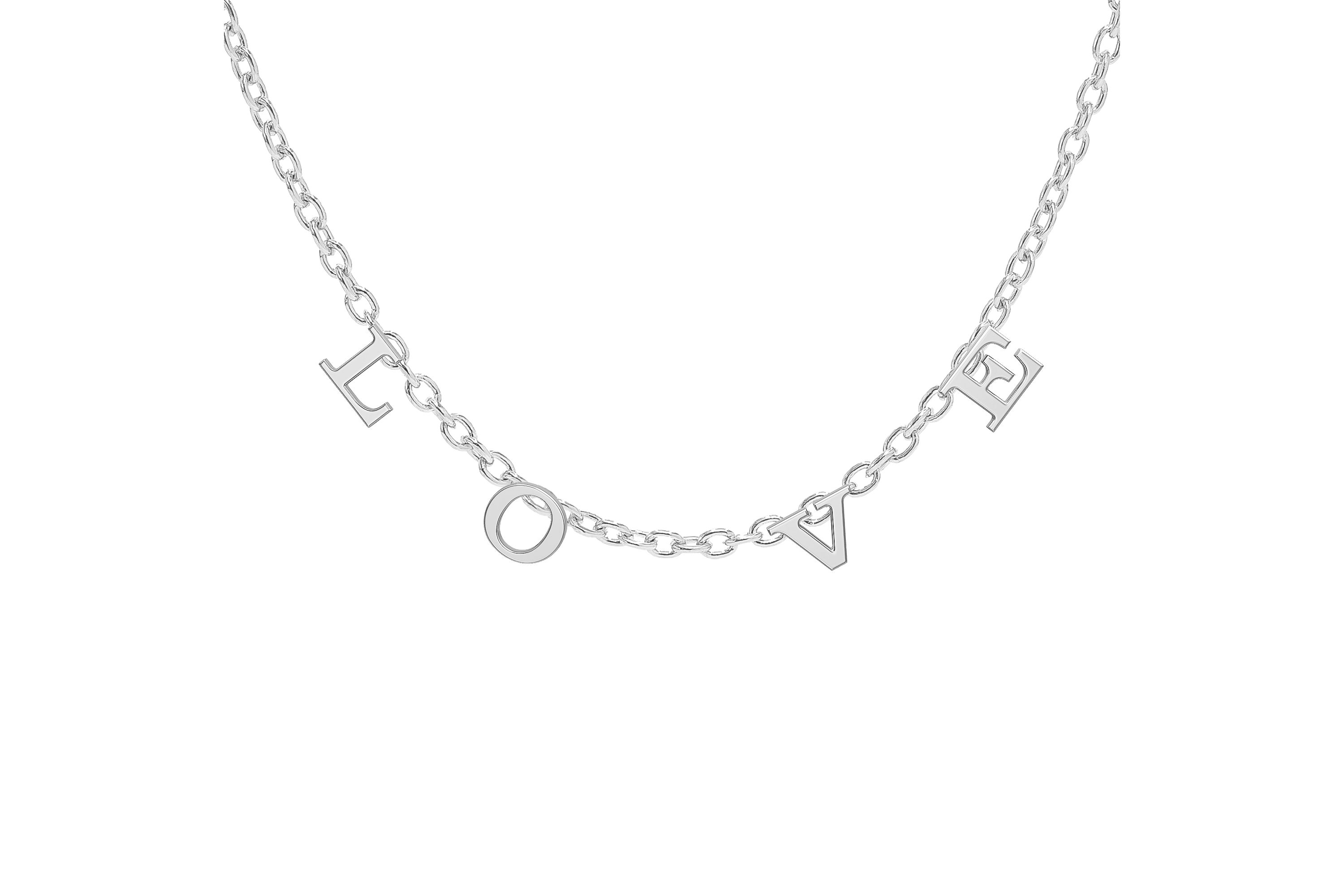 Positive Word Initial Necklace. "Love"