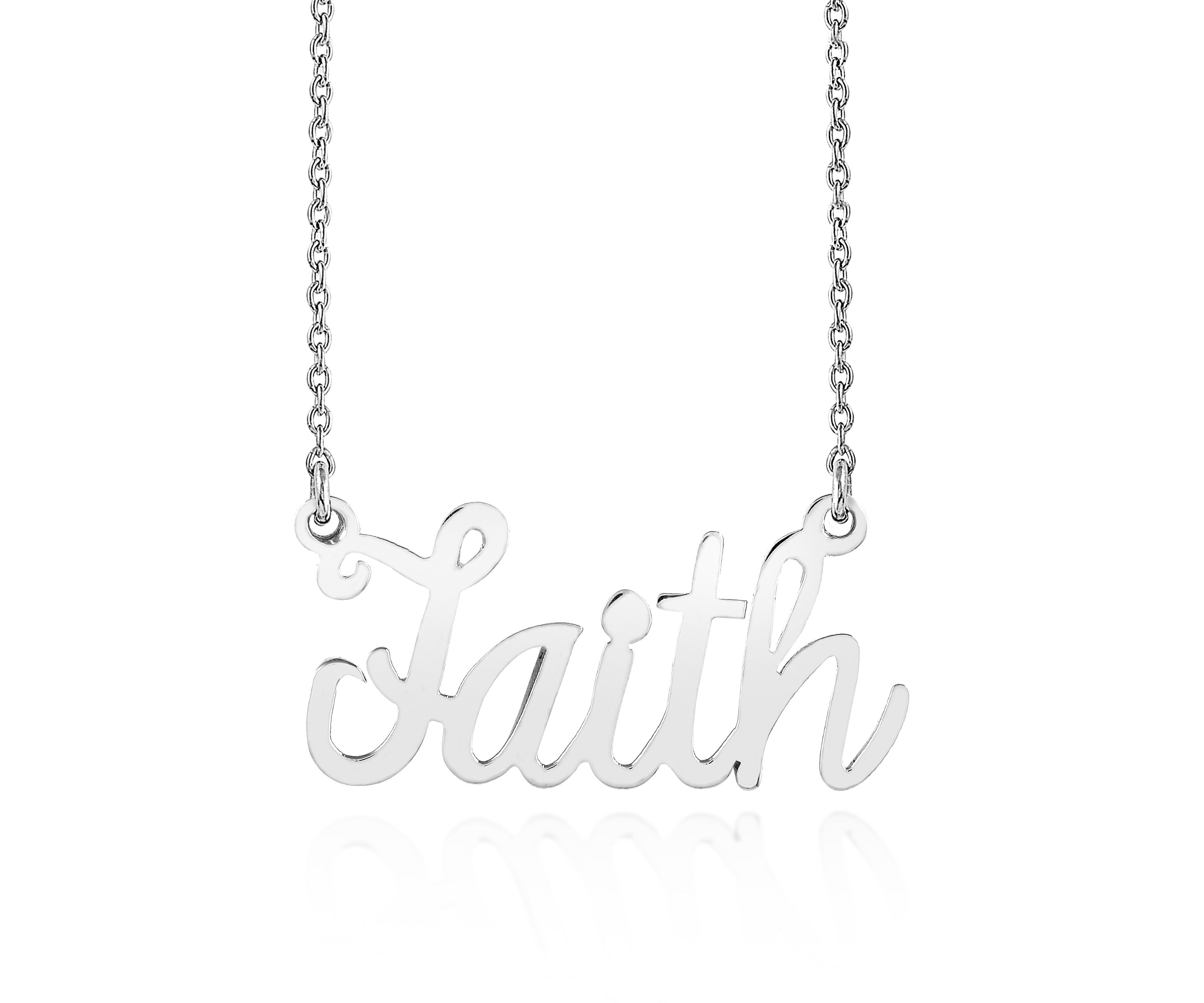 Sterling Silver Faith Necklace