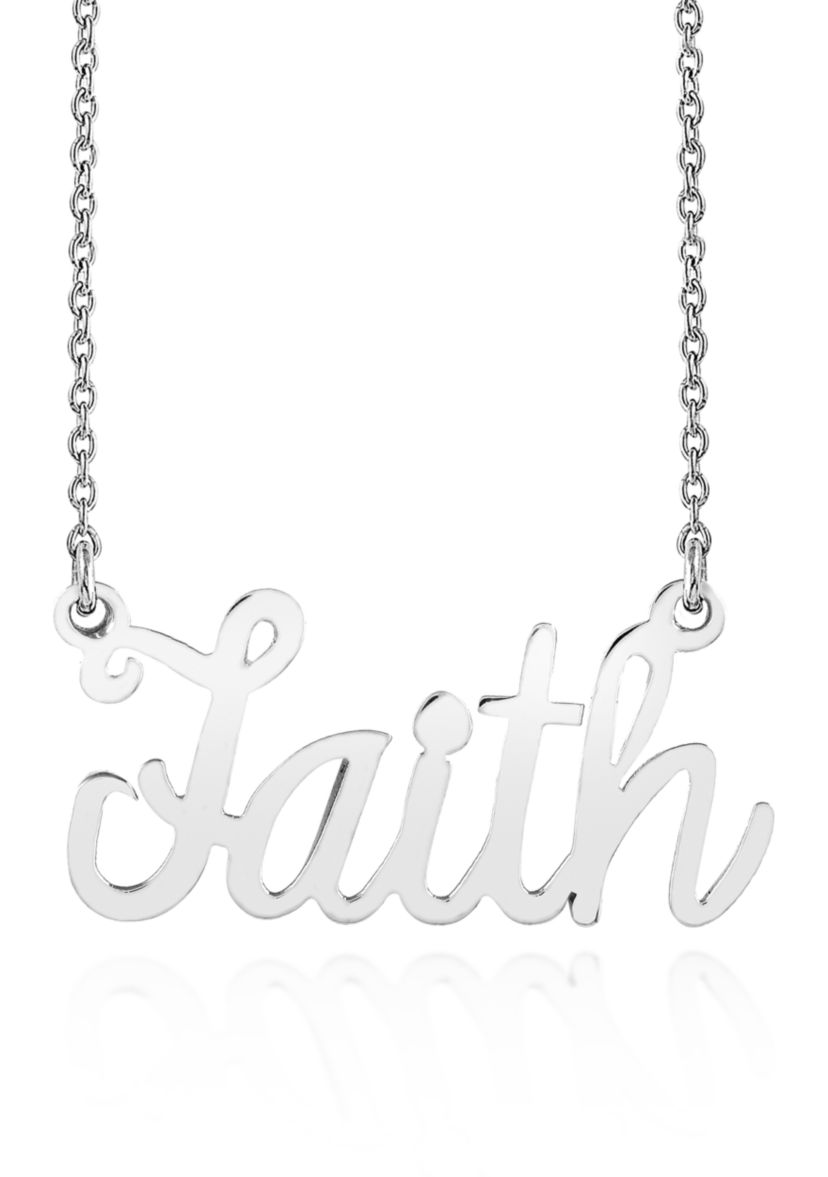 Sterling Silver Faith Necklace