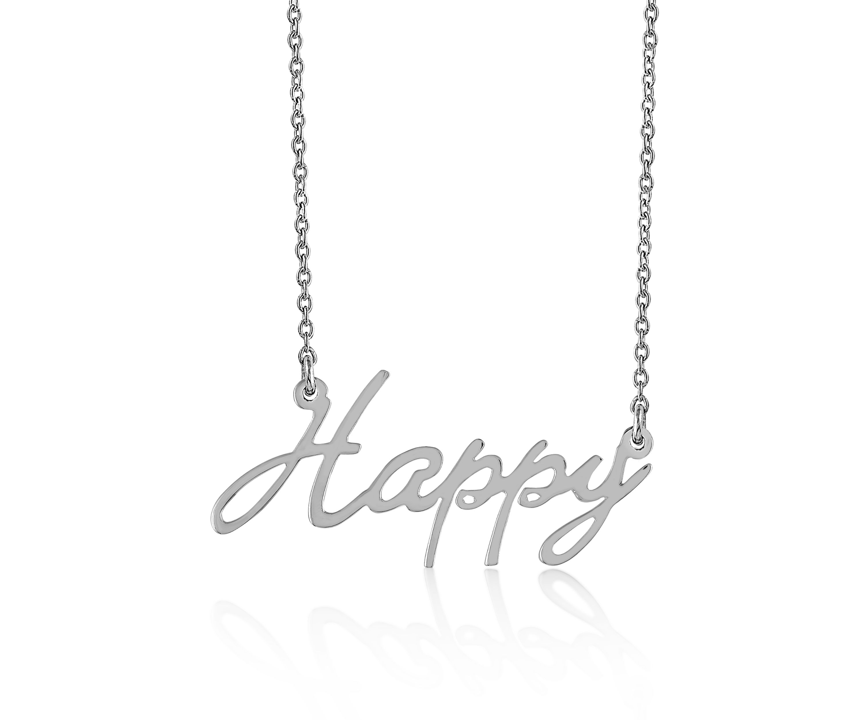Sterling Silver Happy Necklace