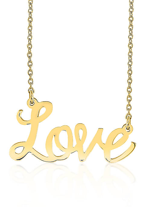 Belk & Co. 10k Yellow Gold Love Necklace