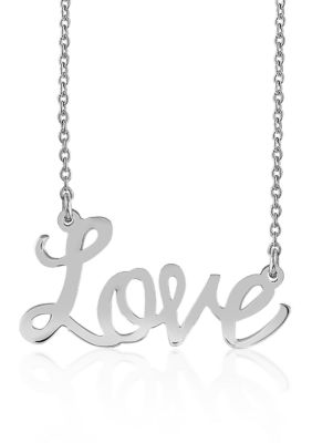 Sterling Silver Love Necklace