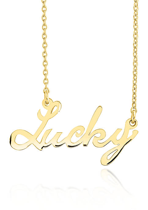 Belk & Co. 10k Yellow Gold Lucky Necklace