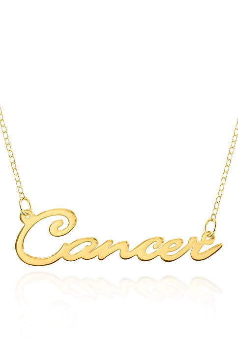 10k Yellow Gold Cancer Necklace