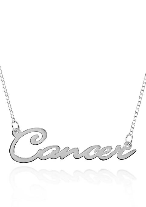 Sterling Silver Cancer Necklace