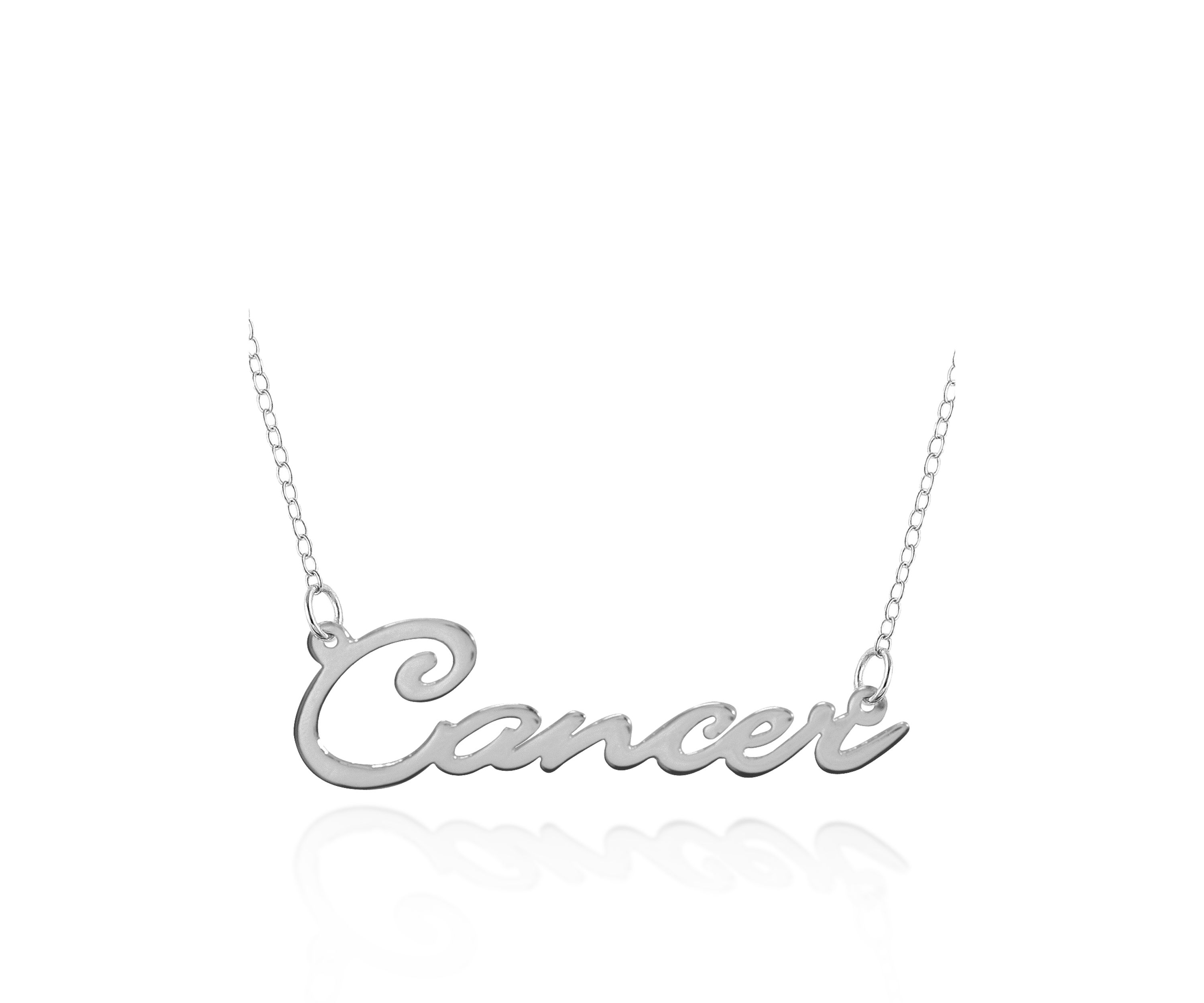 Sterling Silver Cancer Necklace