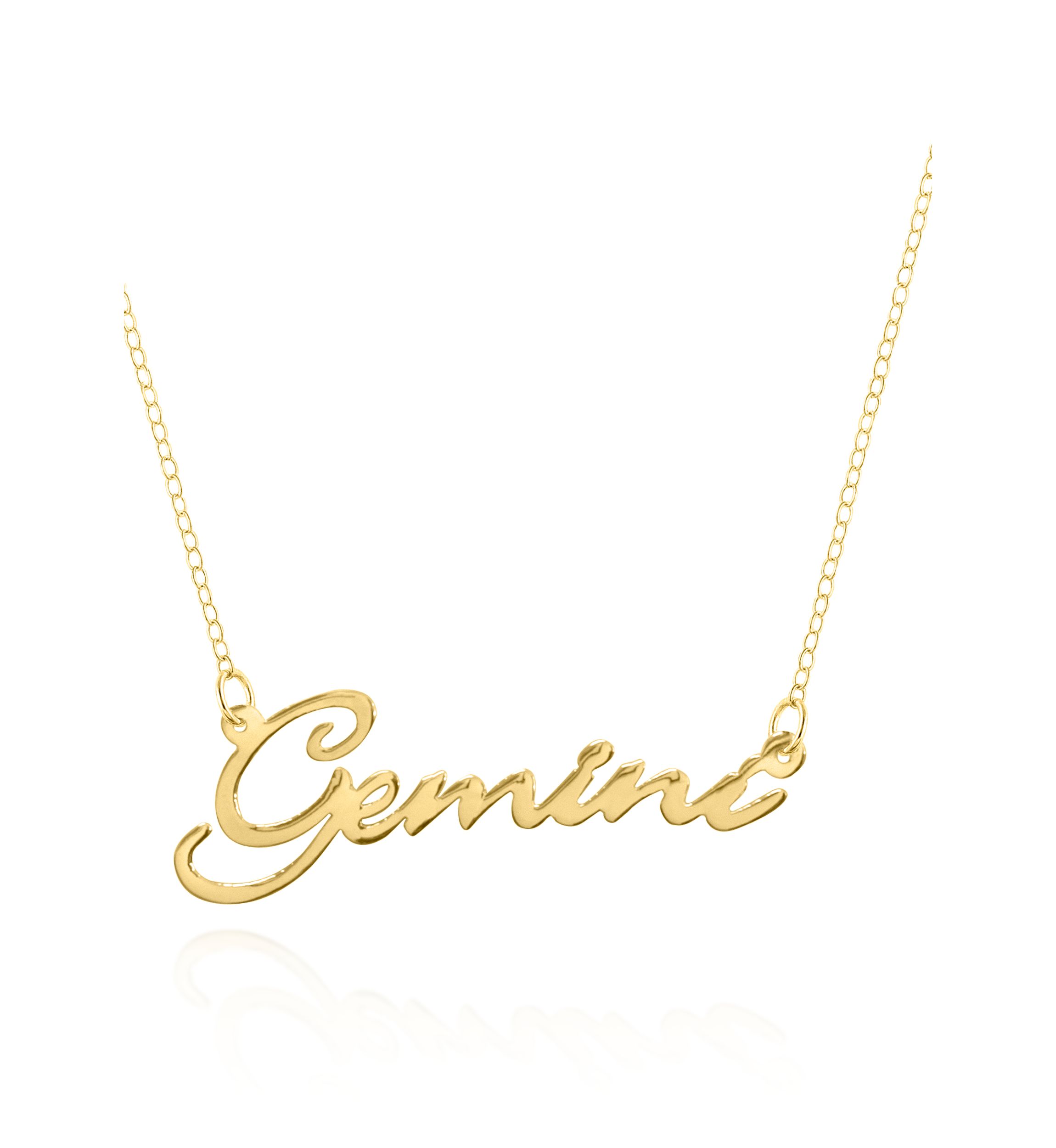 14k Yellow Gold Gemini Necklace