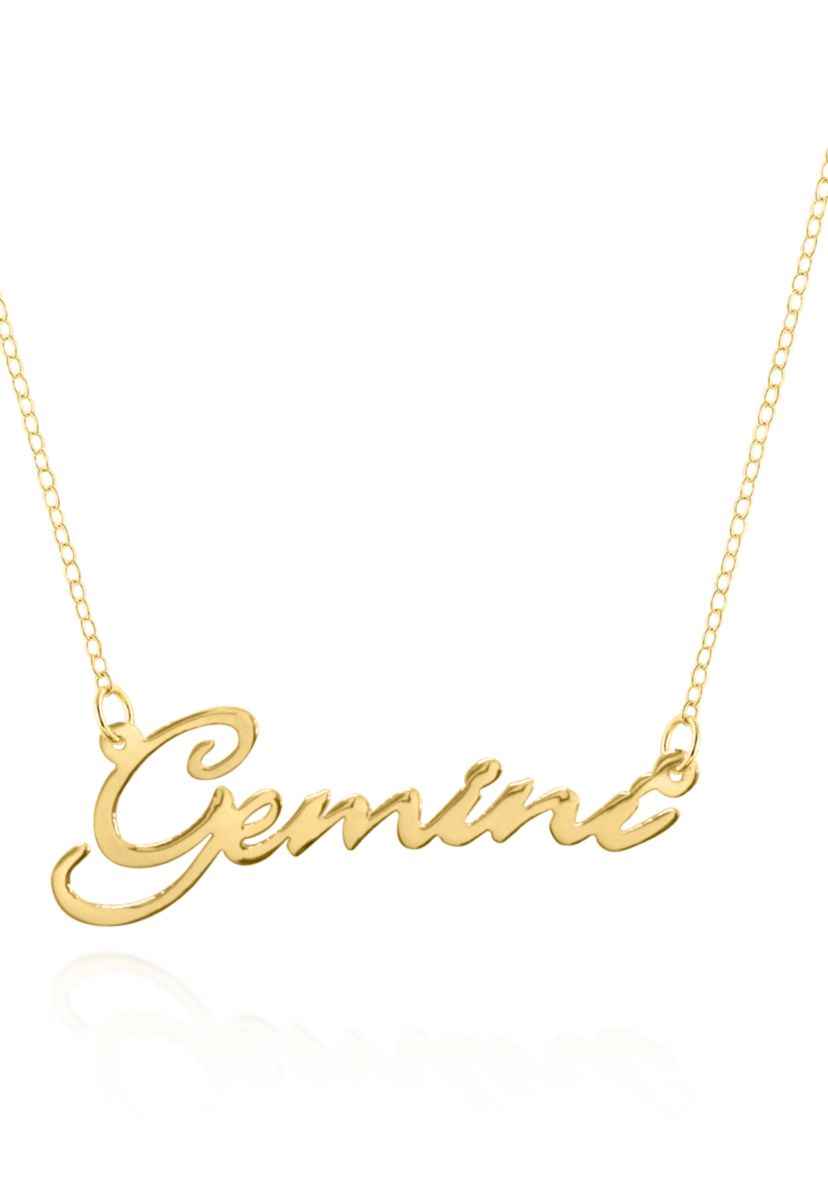 14k Yellow Gold Gemini Necklace