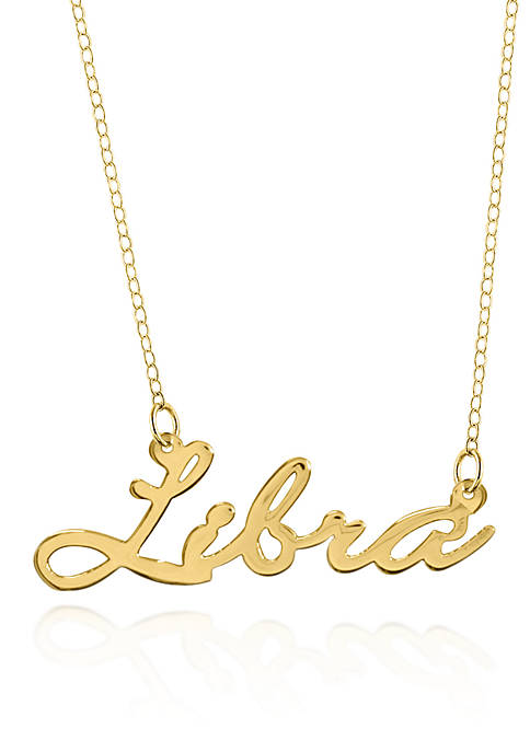 Belk & Co. 14k Yellow Gold Libra Necklace