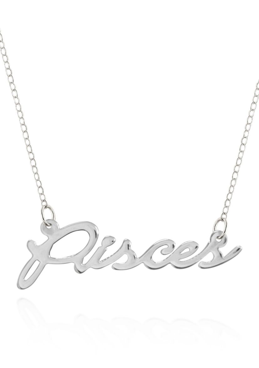 Sterling Silver Pisces Necklace