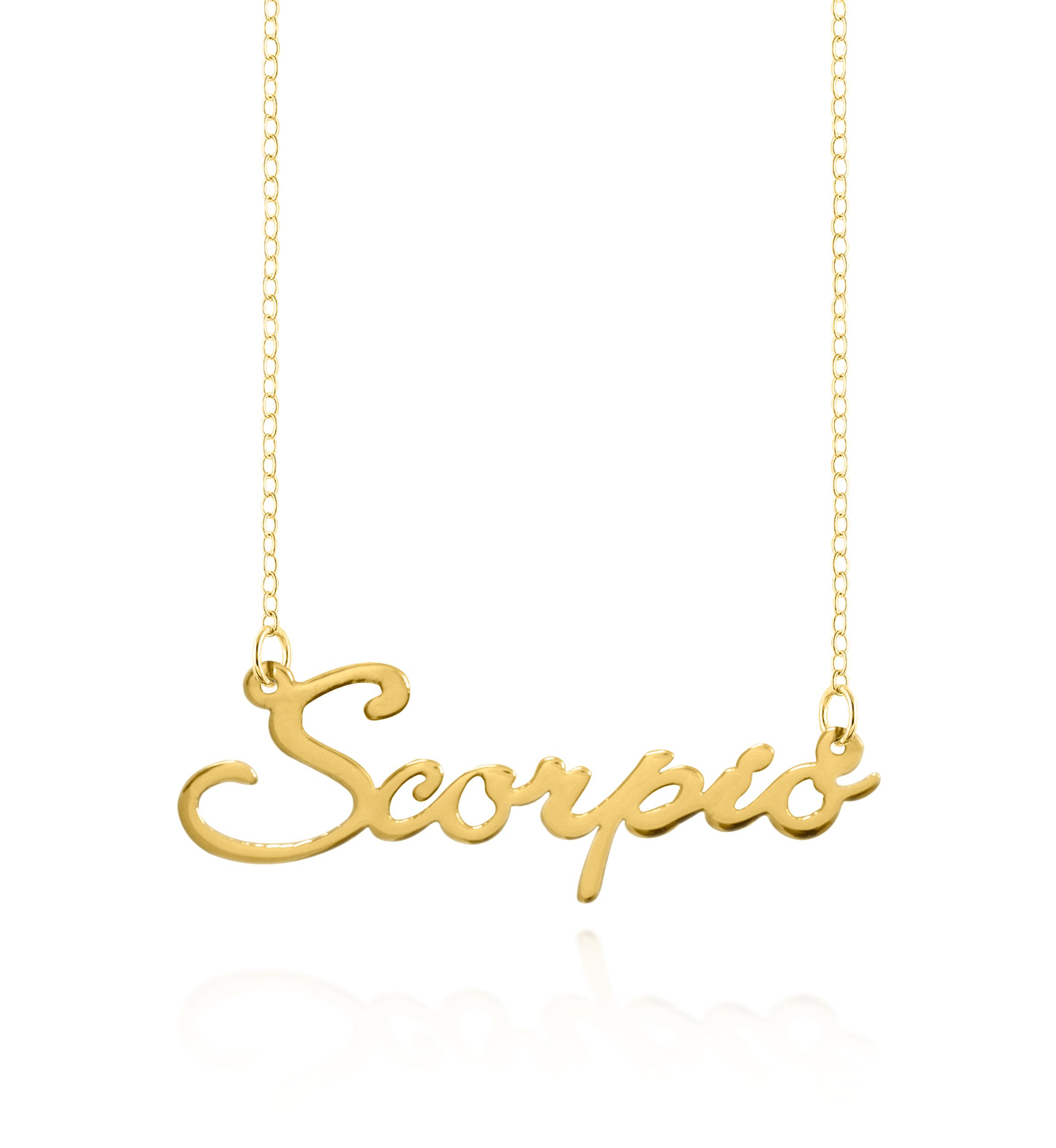 14k Yellow Gold Scorpio Necklace