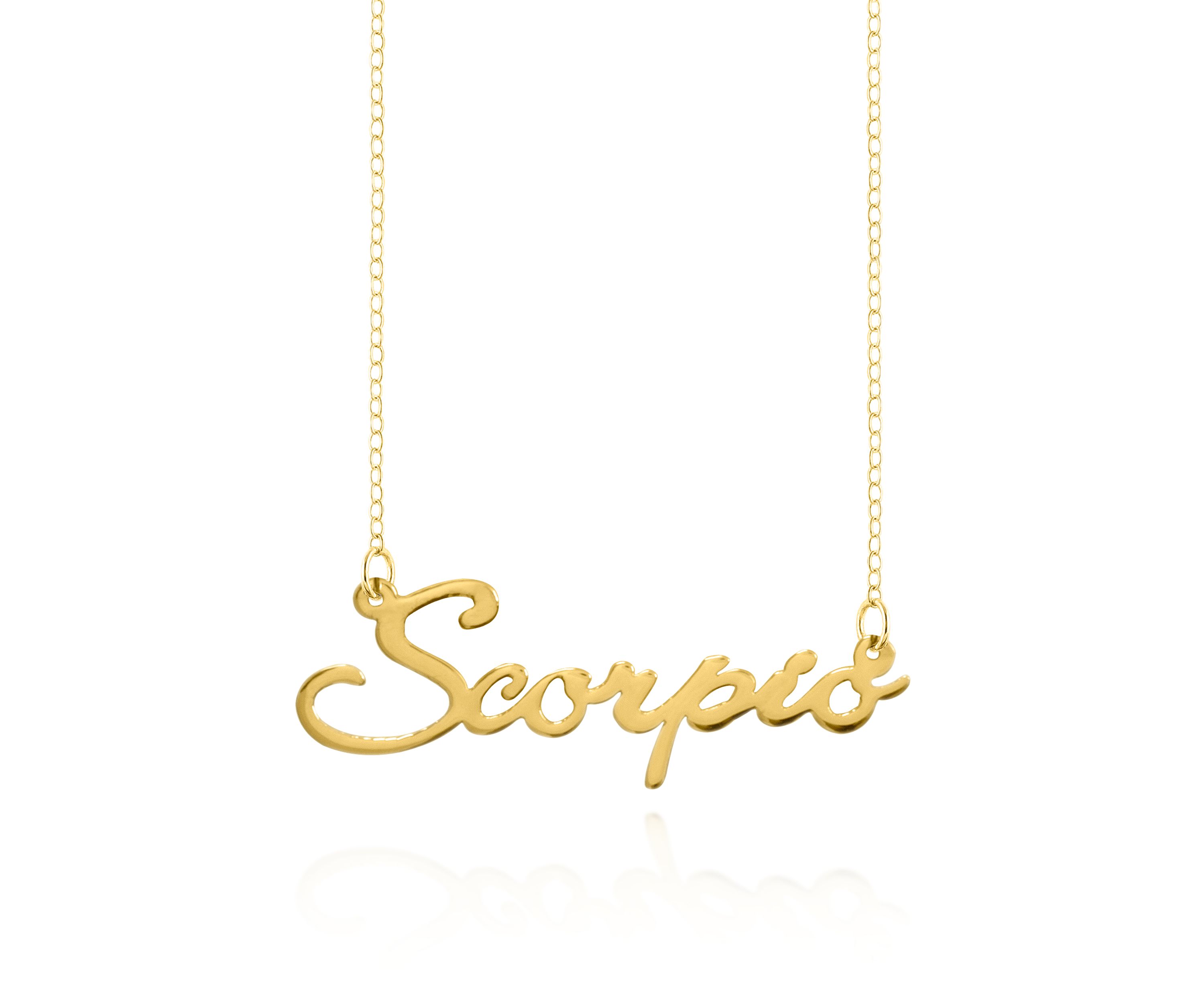 14k Yellow Gold Scorpio Necklace