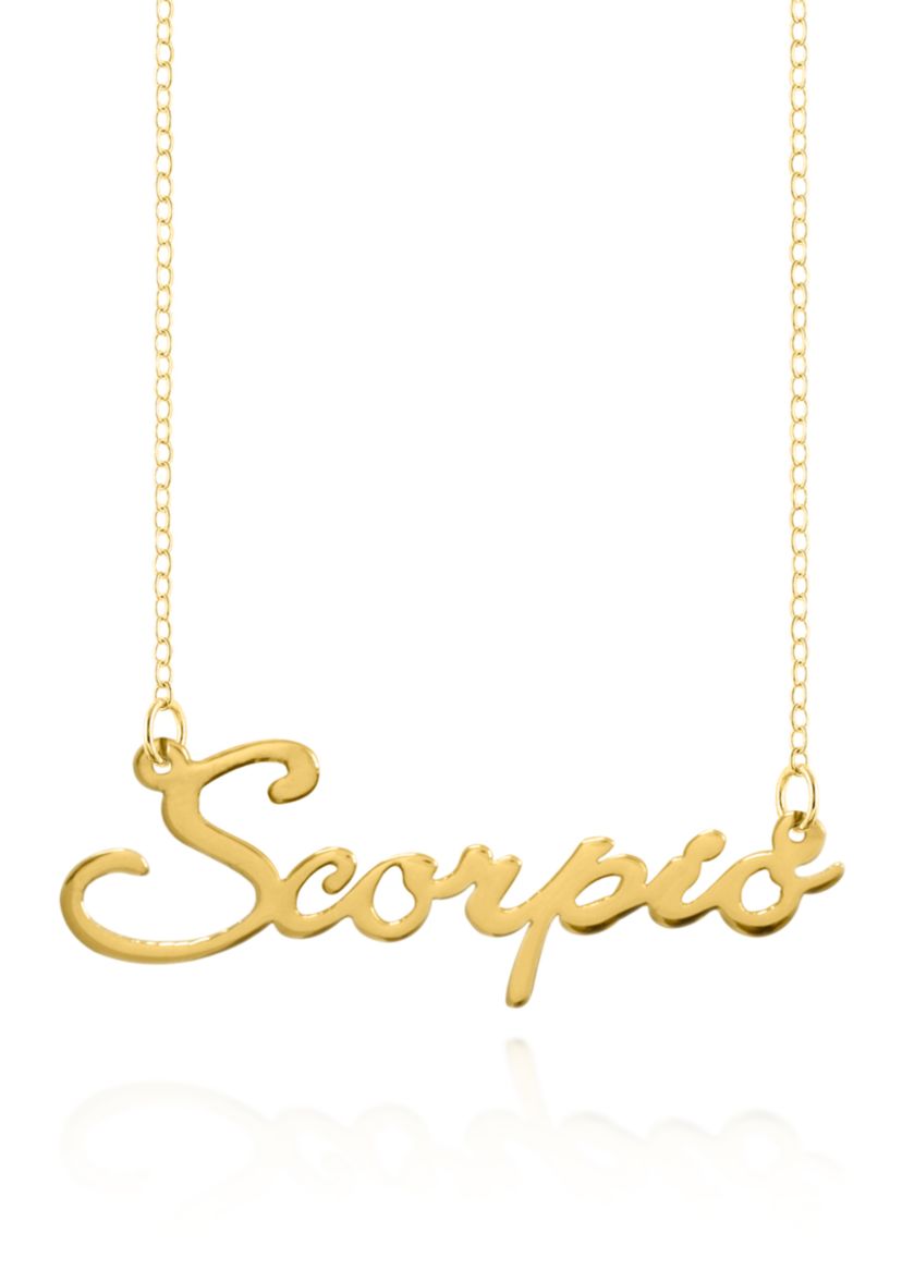 14k Yellow Gold Scorpio Necklace