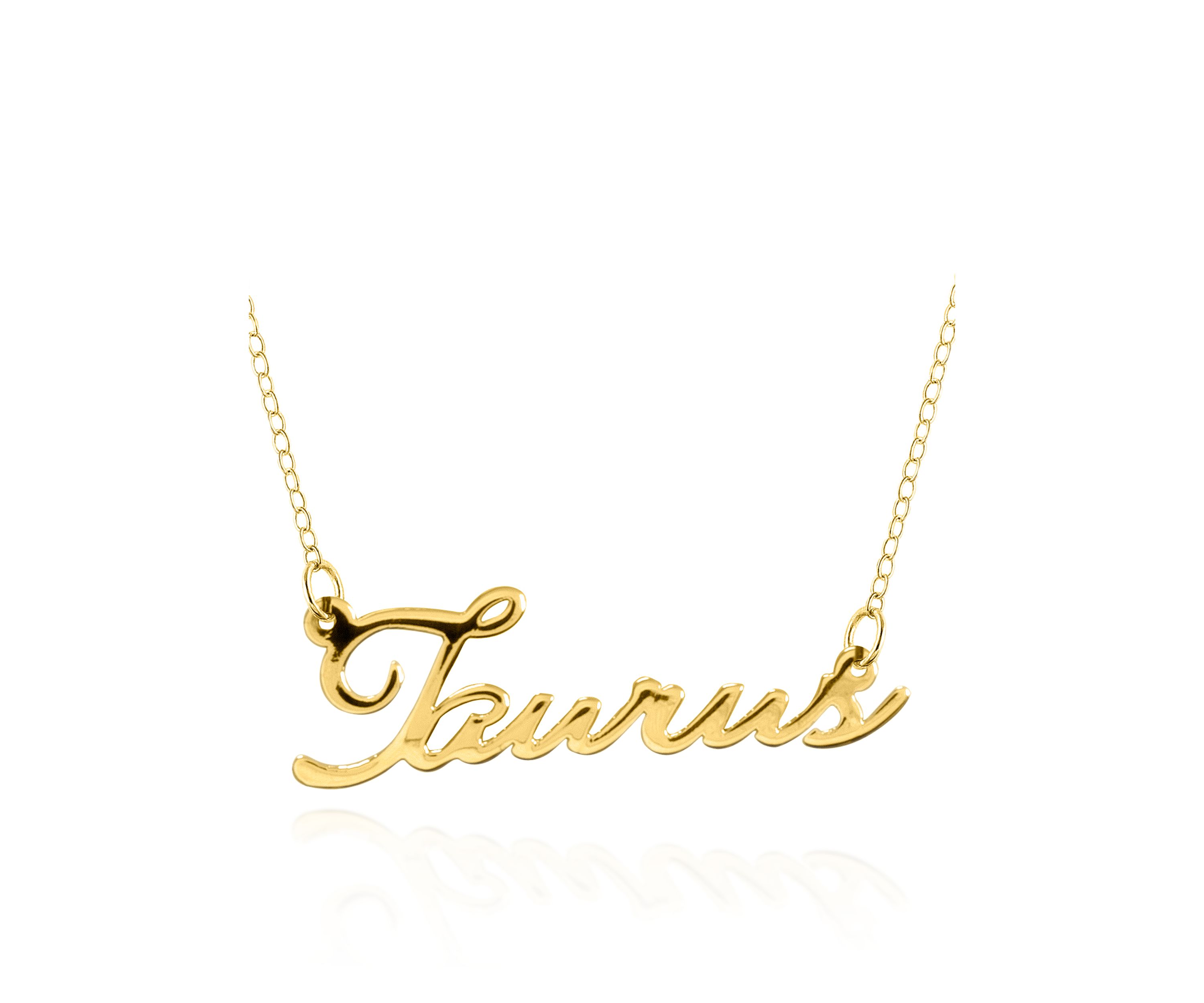10k Yellow Gold Taurus Necklace