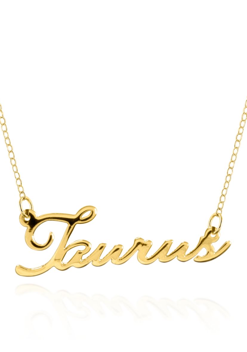 10k Yellow Gold Taurus Necklace