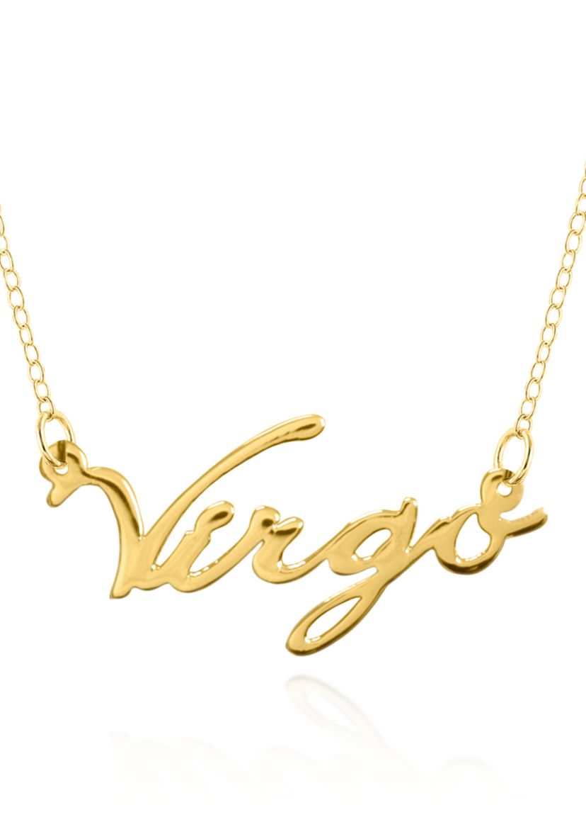 14k Yellow Gold Virgo Necklace