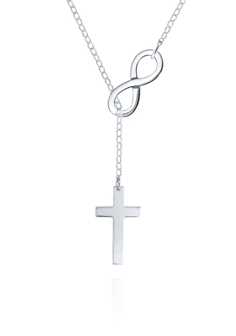 Sterling Silver Infinity Cross Pendant