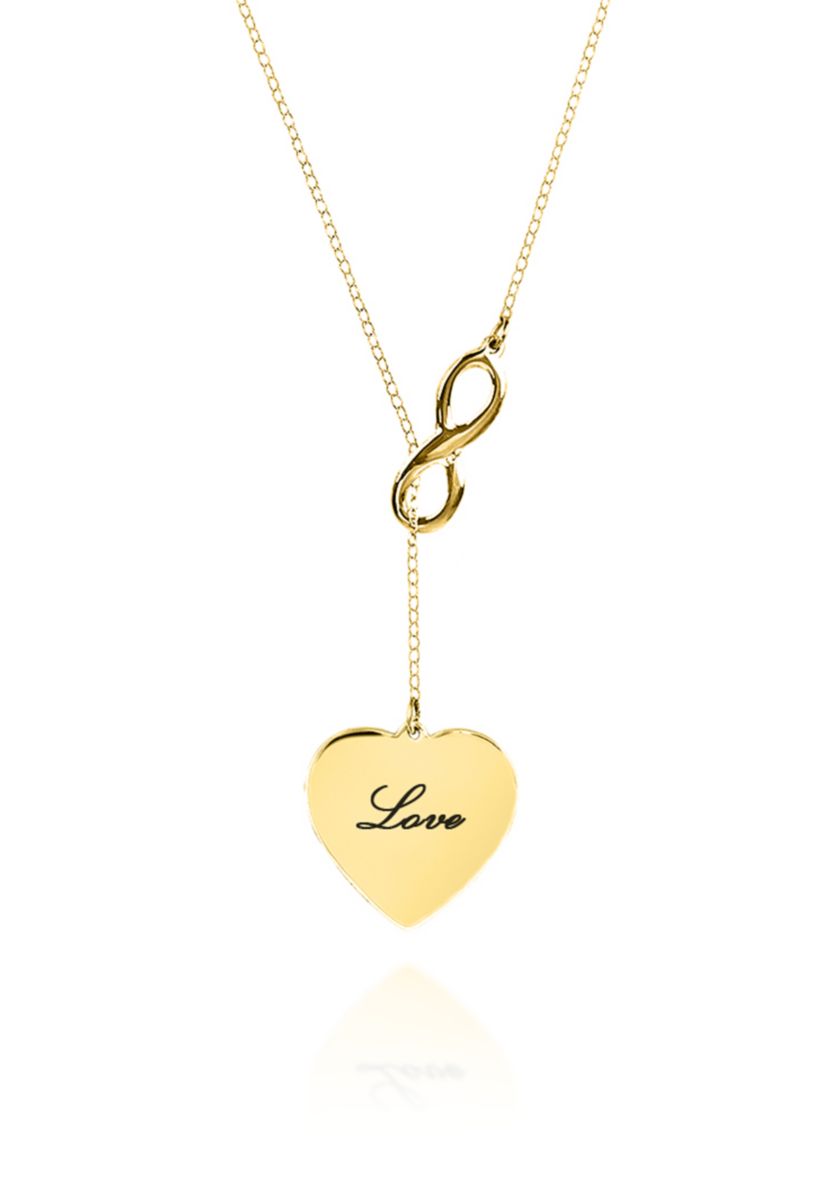 10k Yellow Gold Infinity Heart Necklace
