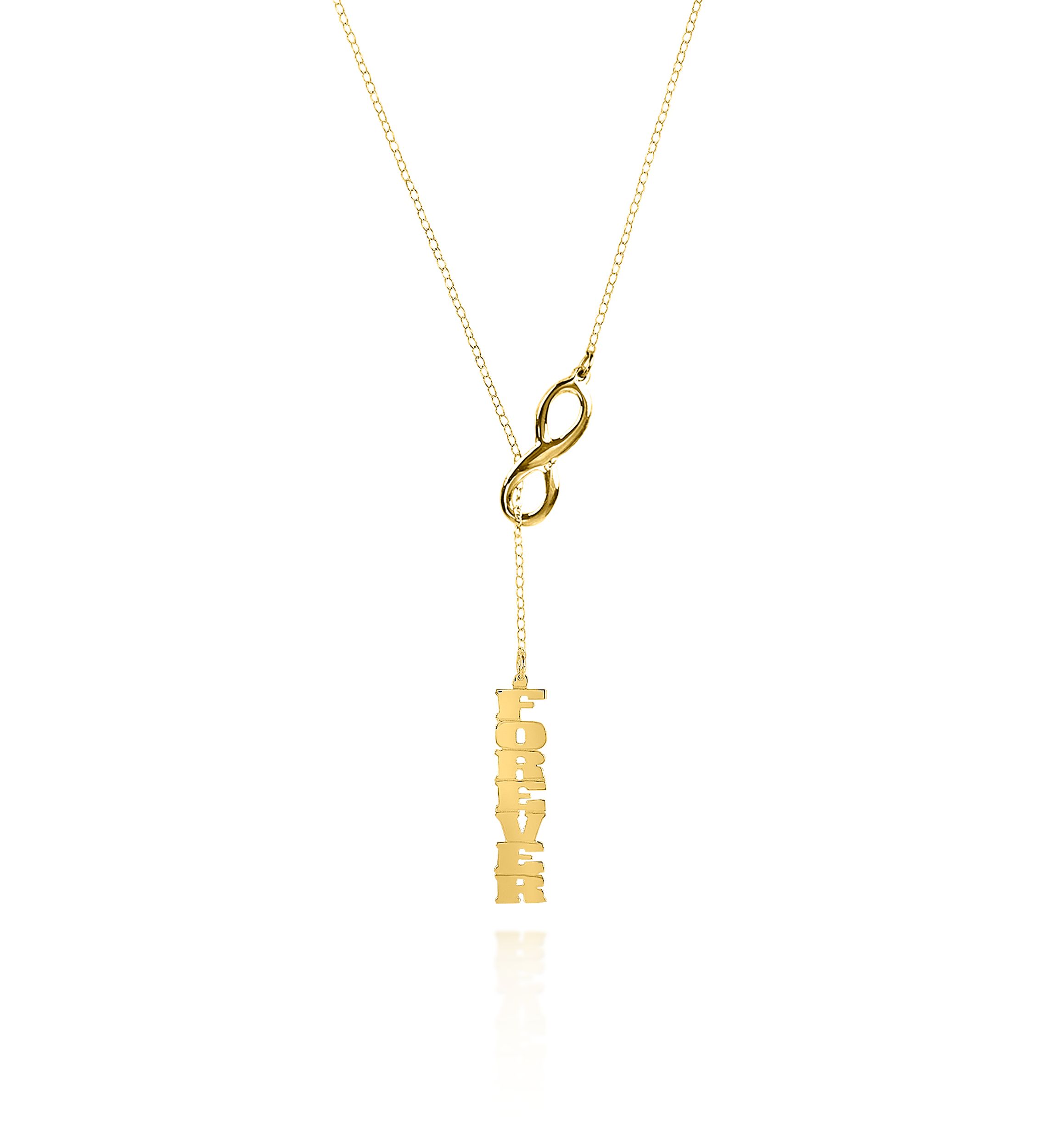 10k Yellow Gold Infinity Forever Necklace