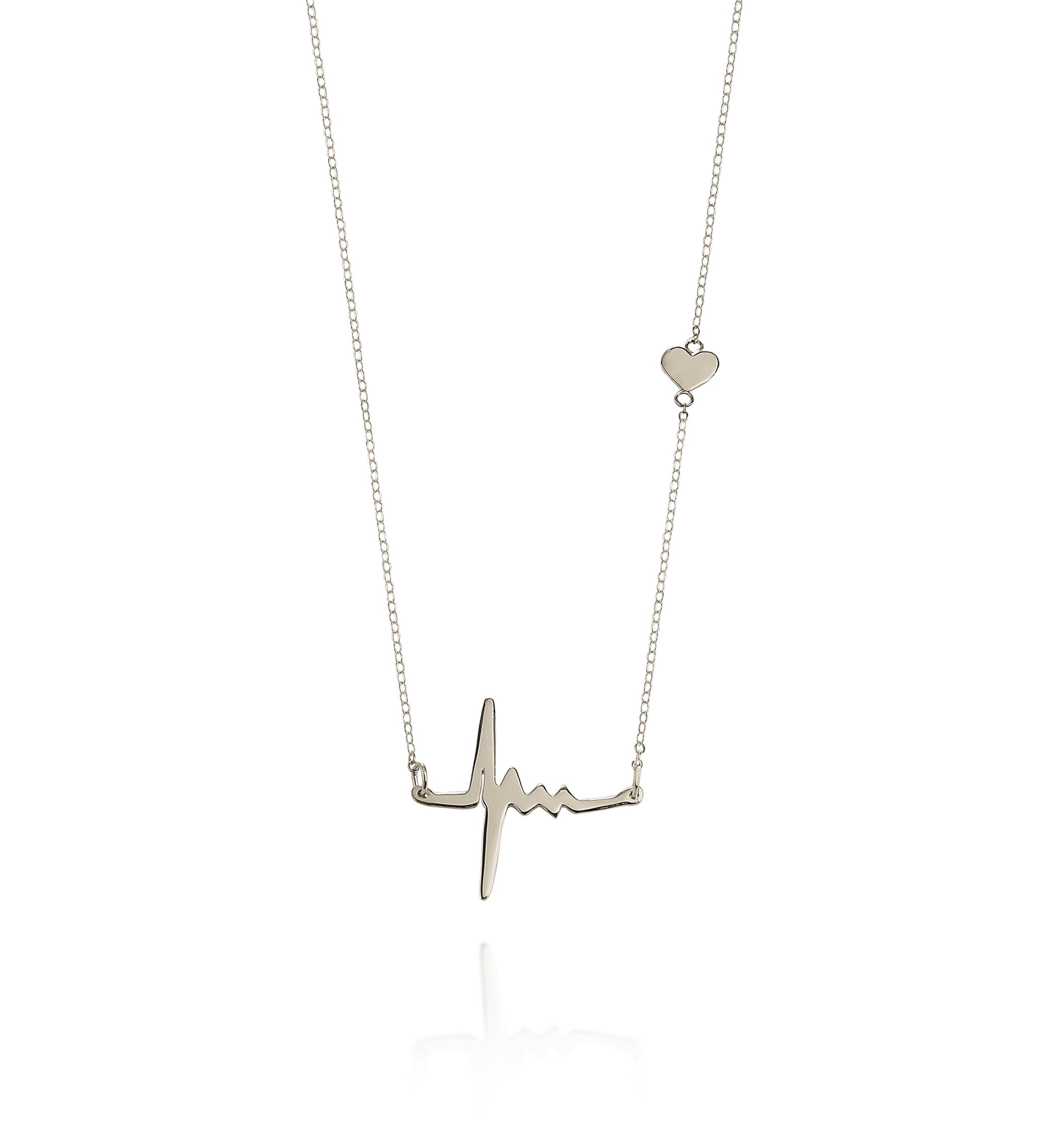 Sterling Silver Heartbeat Pendant