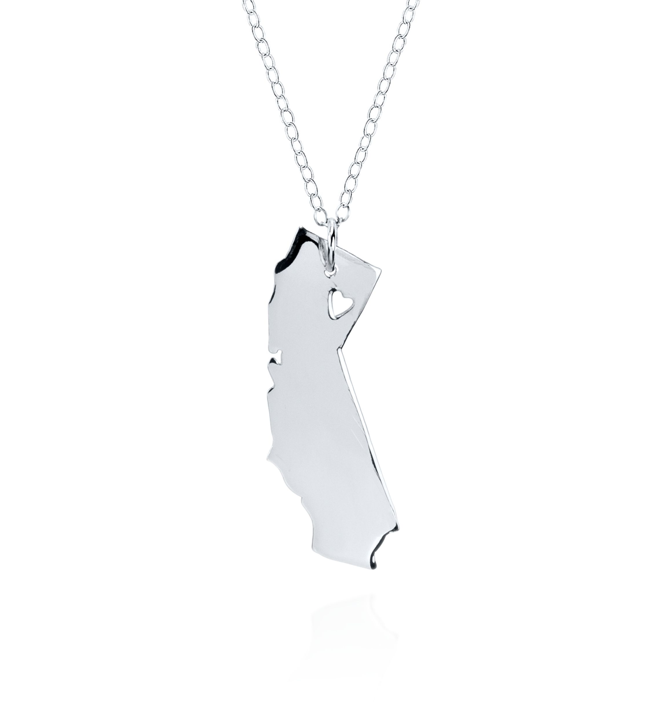 Sterling Silver California State Pendant