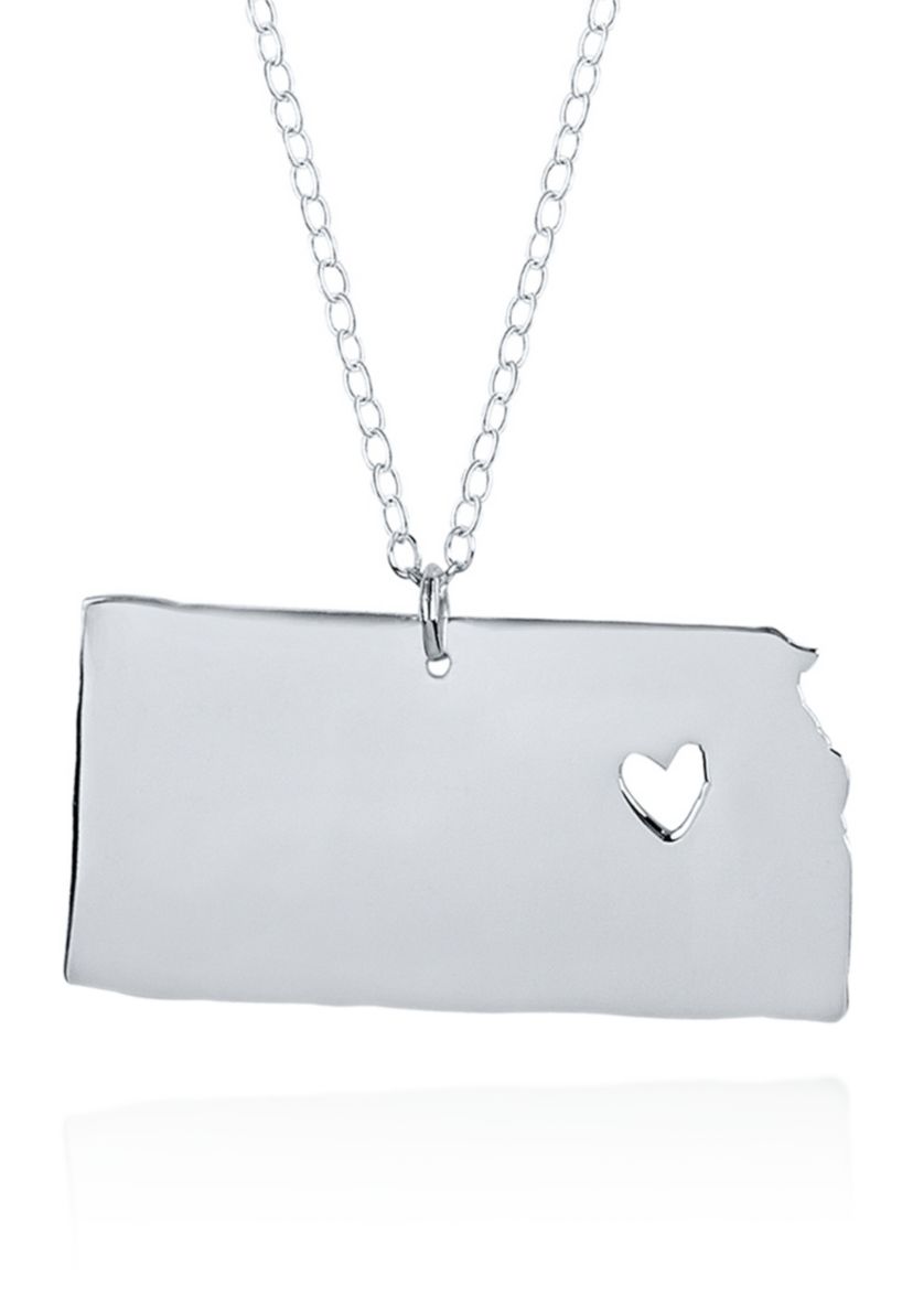 Sterling Silver Kansas State Pendant