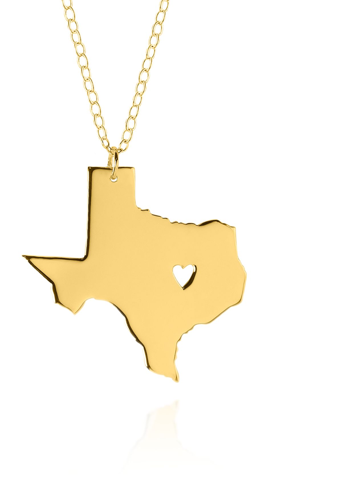 14k Yellow Gold Texas State Pendant