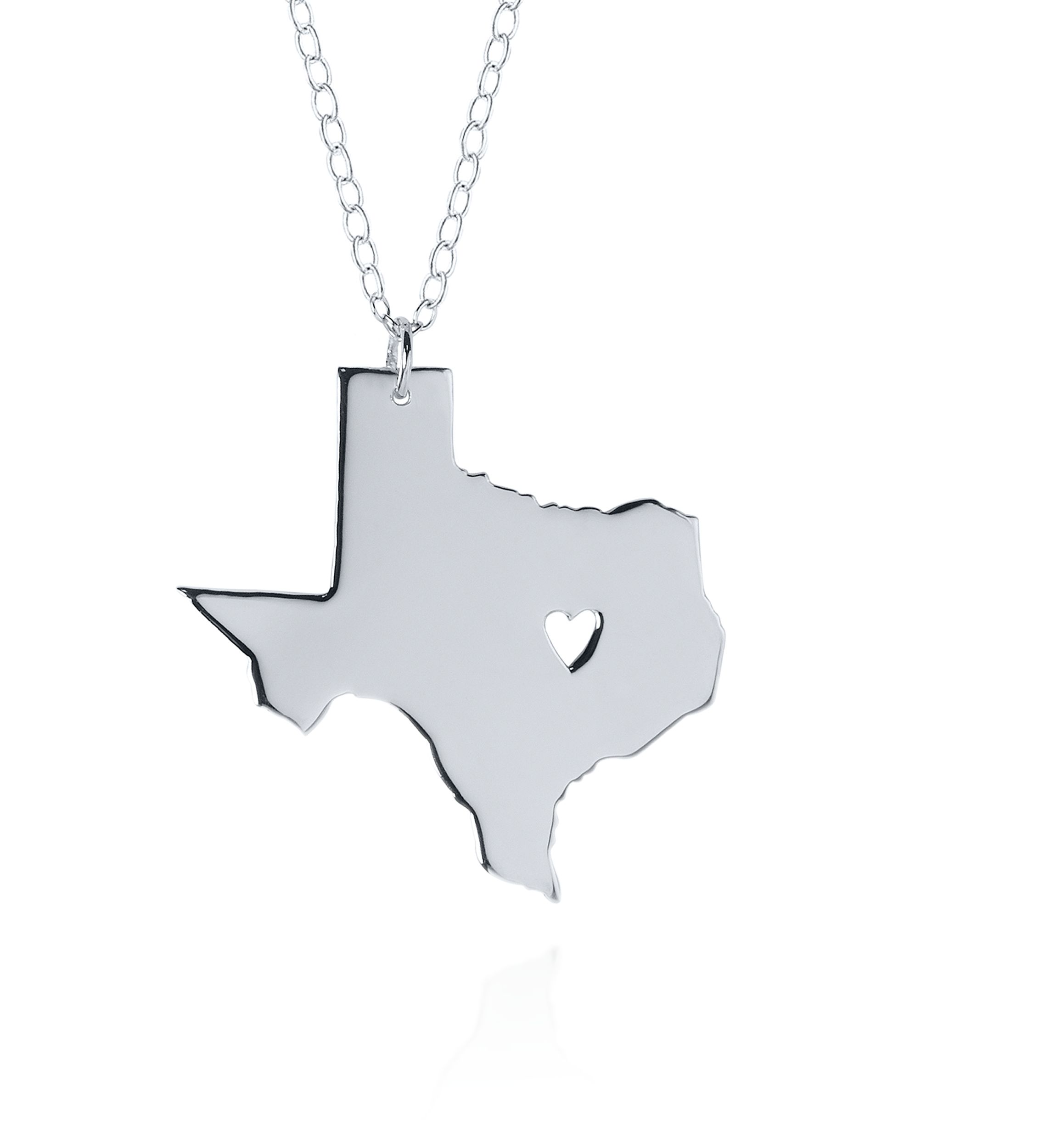 Sterling Silver Texas State Pendant