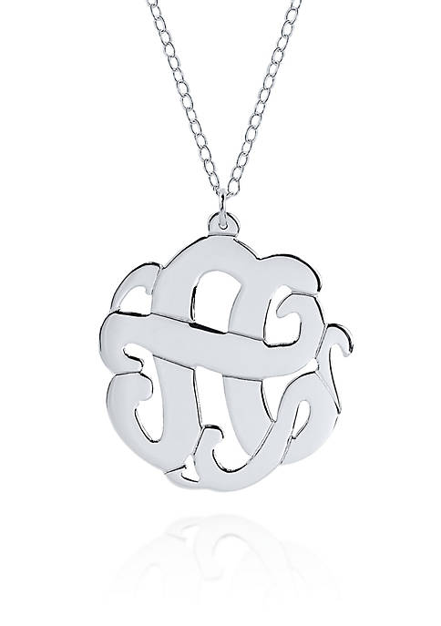 Belk & Co. Sterling Silver Circle Monogram Necklace