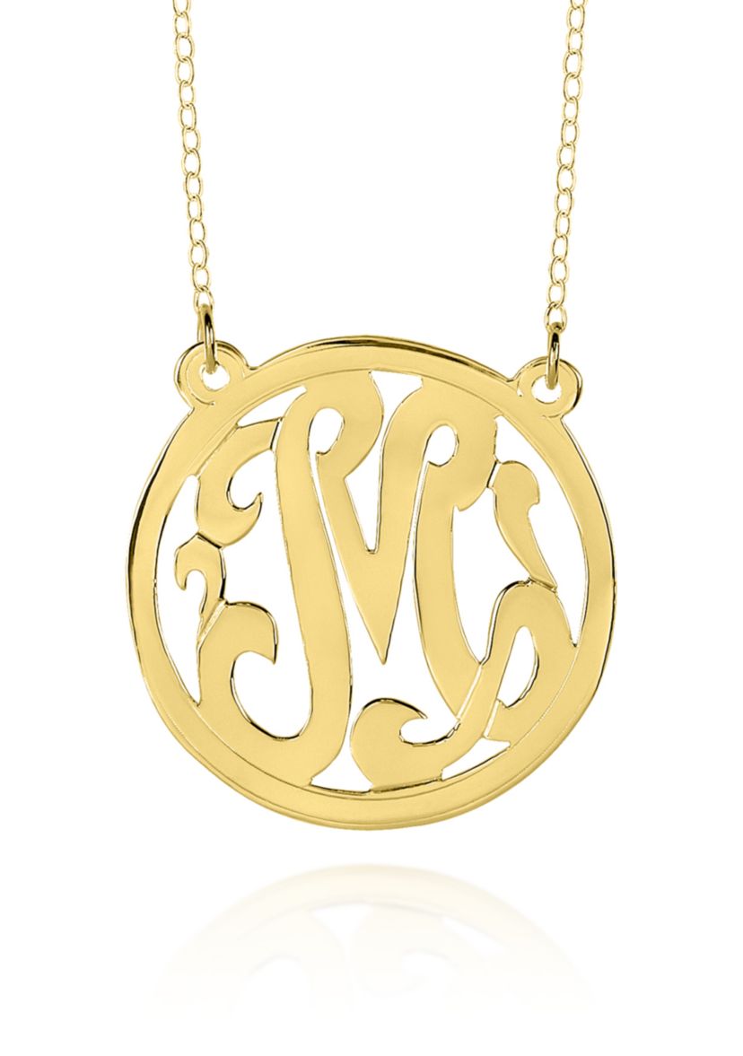 10k Yellow Gold M Monogram Necklace
