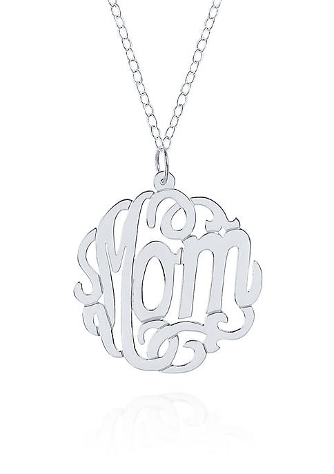 Belk & Co. Sterling Silver Mom Monogram Pendant