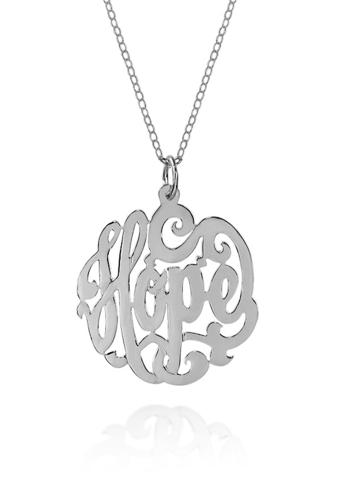 Sterling Silver Hope Monogram Pendant